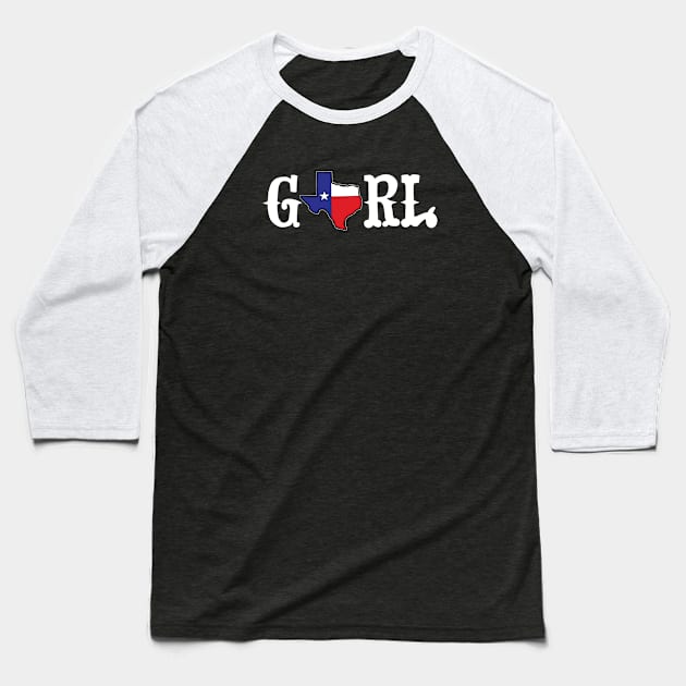 Texas Girl Baseball T-Shirt by eighttwentythreetees